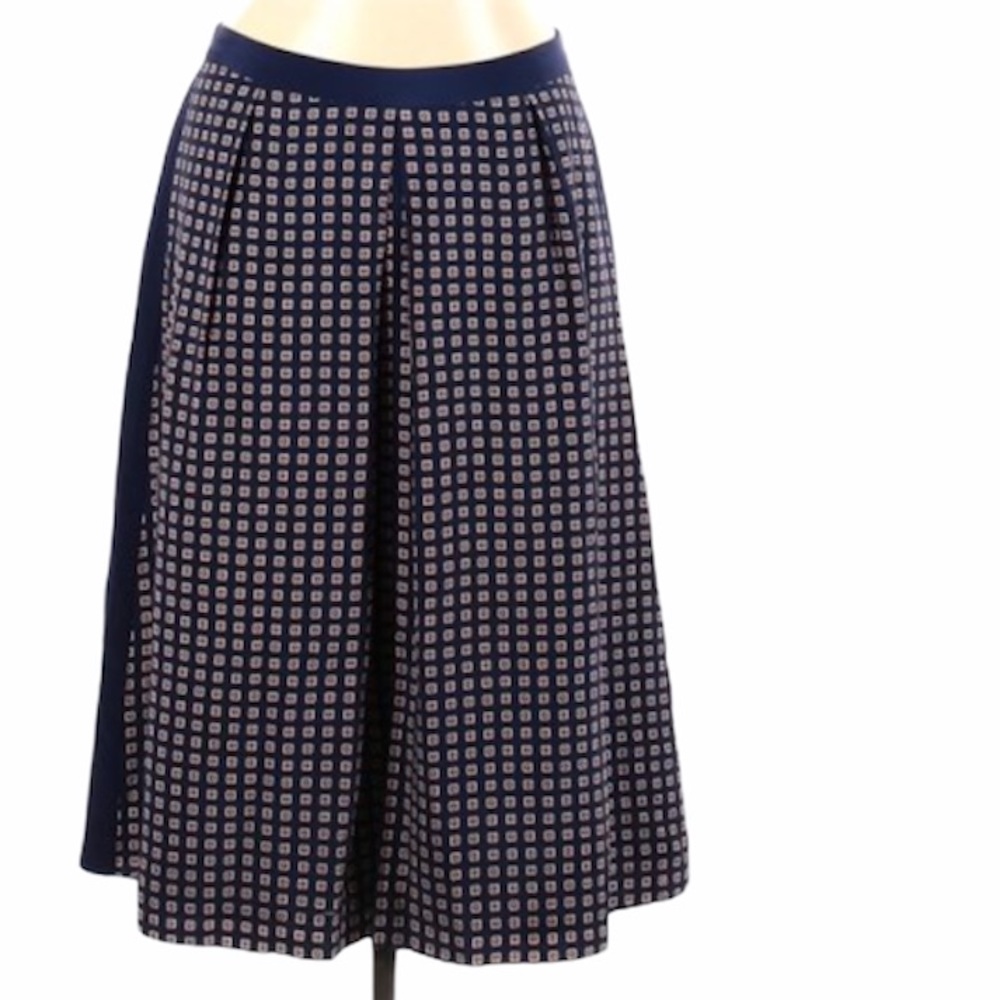 Madewell Casual Patterned Pleated Skirt